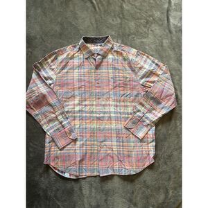 Tommy Bahama‎ Long Sleeve Button Down Pastel Plaid Size Large